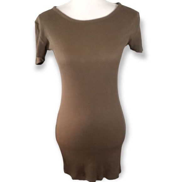 BRANDY MELVILLE ARMY GREEN MINI DRESS SZ.OS EUC - Picture 1 of 8